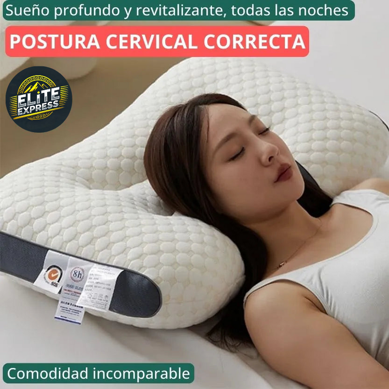 DELUXE ERGONOMIC PLUS – Almohada Ergonómica Ortopédica 3D con Alineación Cervical Perfecta 🚀😴