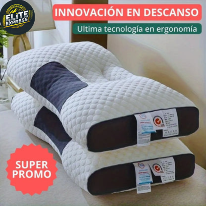 DELUXE ERGONOMIC PLUS – Almohada Ergonómica Ortopédica 3D con Alineación Cervical Perfecta 🚀😴